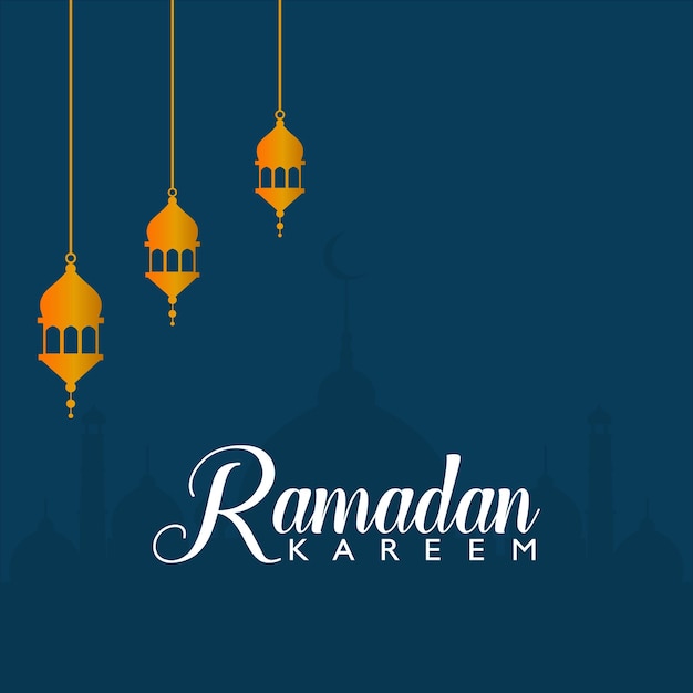 Ramadan Kareem Banner Hintergrunddesign Vektor
