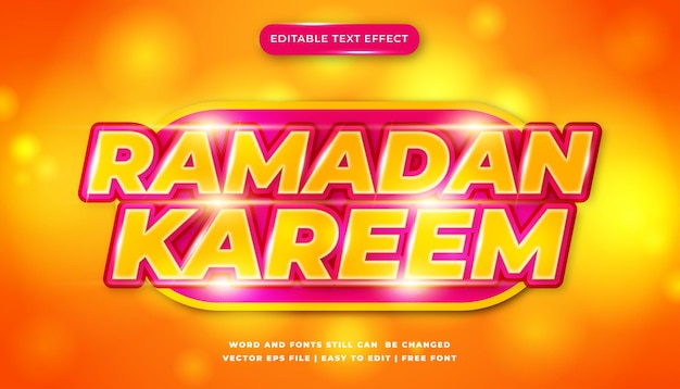 Ramadan kareem bearbeitbarer texteffekt