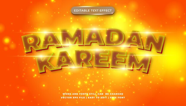 Ramadan kareem bearbeitbarer texteffekt