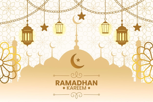 Ramadan Kareem dekorative Festkarte Vektor-Illustration