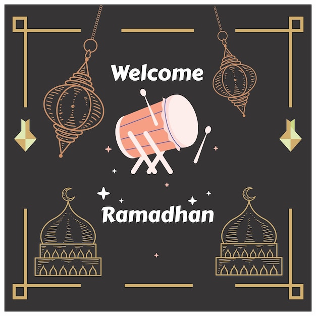 Vektor ramadan kareem desain-vektor