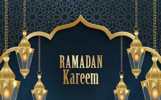 Ramadan Kareem-Design auf islamischem Hintergrund