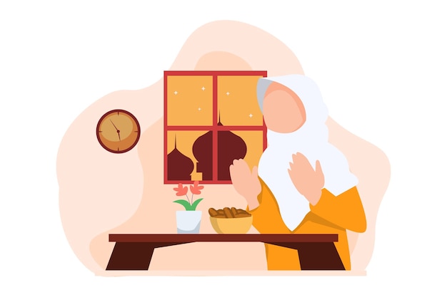 Ramadan Kareem Flat Design-Illustration