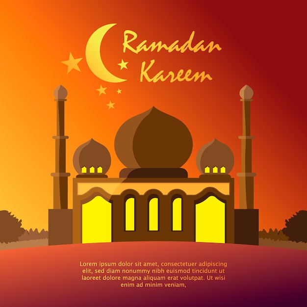 Ramadan kareem-grußhintergrund islamisch