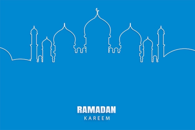Ramadan Kareem Grußkarte Eid Mubarak Papier Kunst Banner Illustration Design