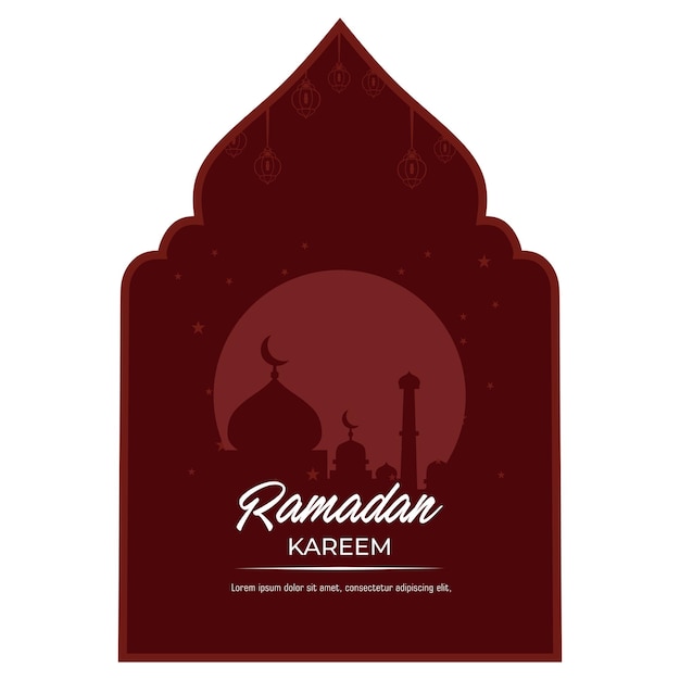 Ramadan kareem-grußkarte ramadan kareem-bannerdesign fastenmonat für muslime