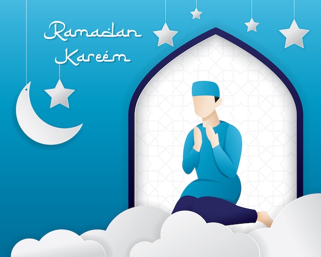 Ramadan kareem grußkarte