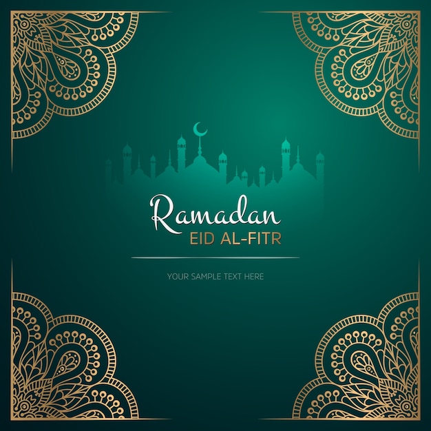 Ramadan Kareem-Grußkartendesign mit Mandala