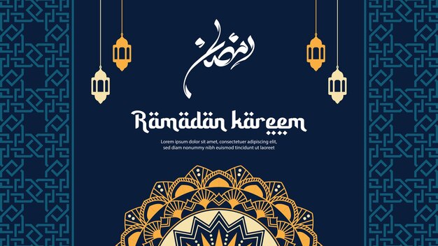 Vektor ramadan-kareem-grußkartenplakat