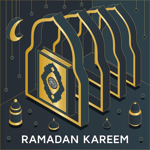 Ramadan kareem hintergrund isometrisch