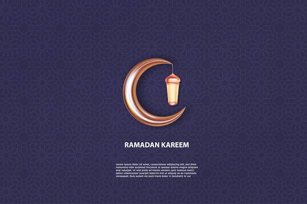 Ramadan Kareem-Hintergrund mit arabischem geometrischem Muster Vektor