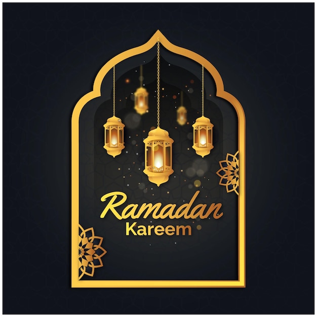 Ramadan kareem hintergrund ramadan verkauf banner laterne grußkarte