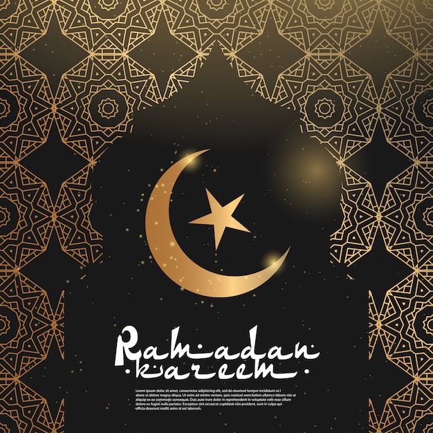 Vektor ramadan kareem hintergrund