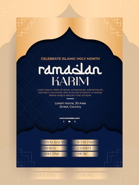 Ramadan Kareem islamische Poster-Design-Vorlage