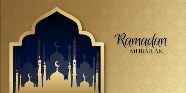 Ramadan kareem islamische social media banner hintergrund design