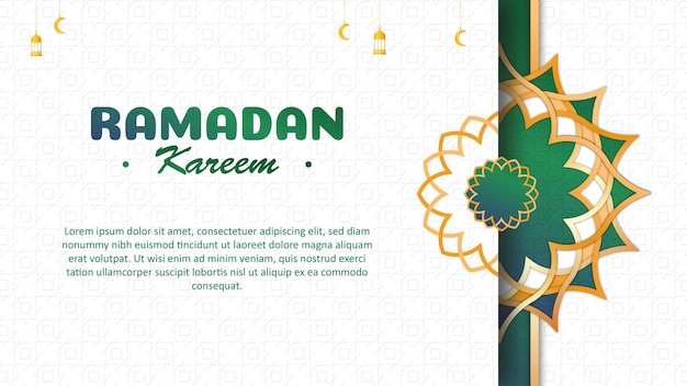 Ramadan kareem-kartenvorlage