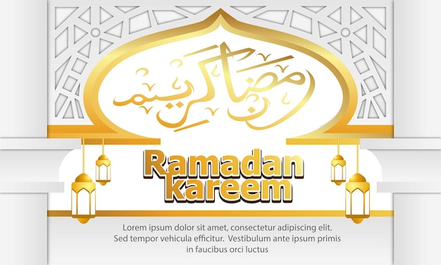 Ramadan Kareem-Kulisse mit arabischer Kalligrafie