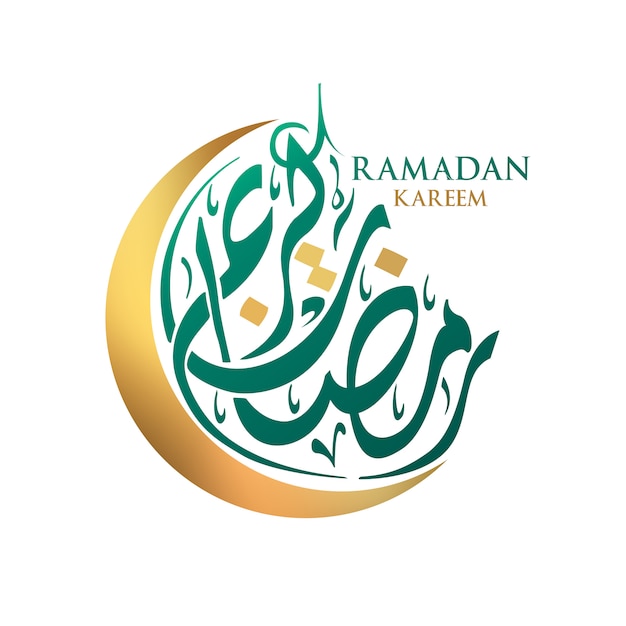 Ramadan kareem moon arabische kalligraphie.