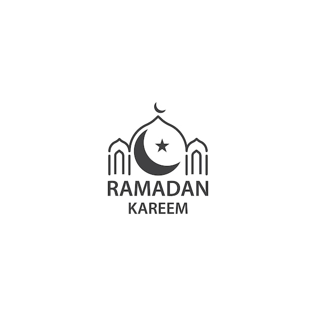 Ramadan kareem, moschee. vektor-logo-symbol-vorlage