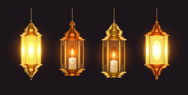 Vektor ramadan kareem muslimische lampen