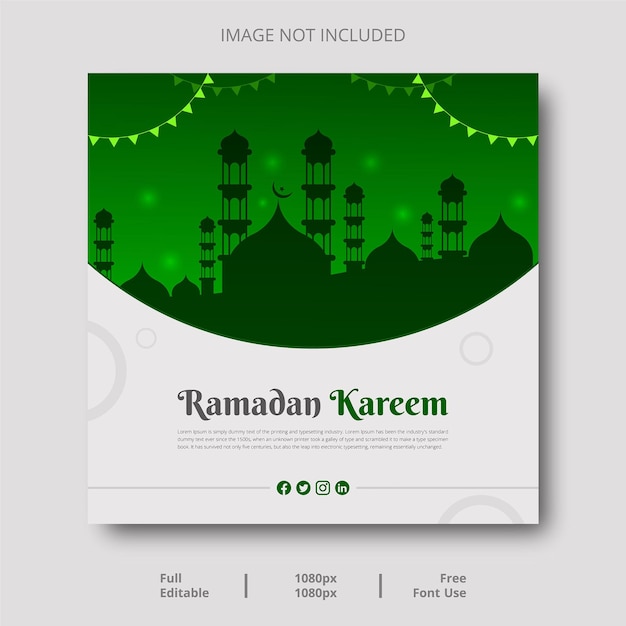 Ramadan kareem ramadan sale social media post template design