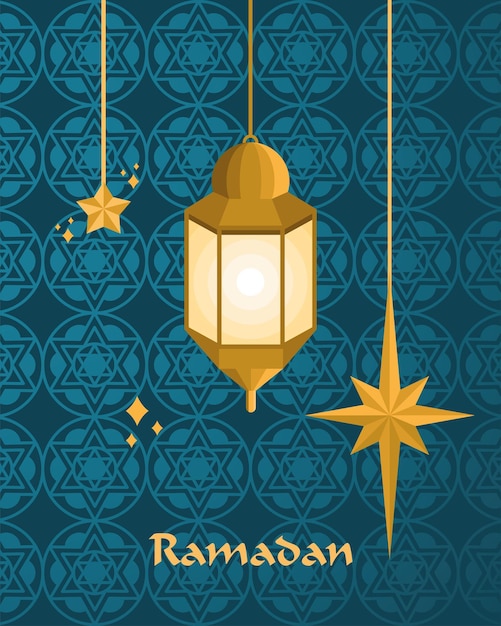 Ramadan kareem-schriftzug golden