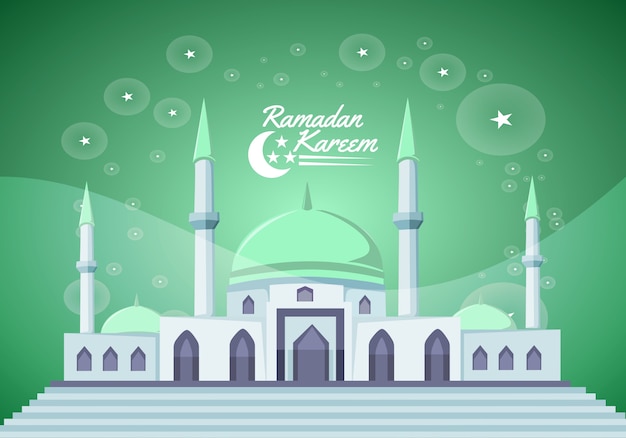 Ramadan Kareem. Szene mit Moschee oder Masjid