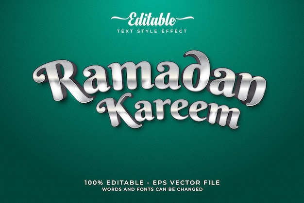 Vektor ramadan kareem texteffekt