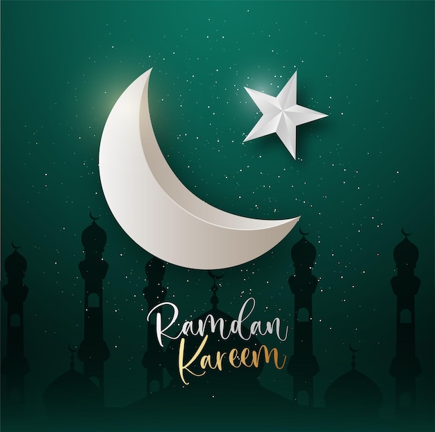 Ramadan Kareem traditionelle Grußkarte