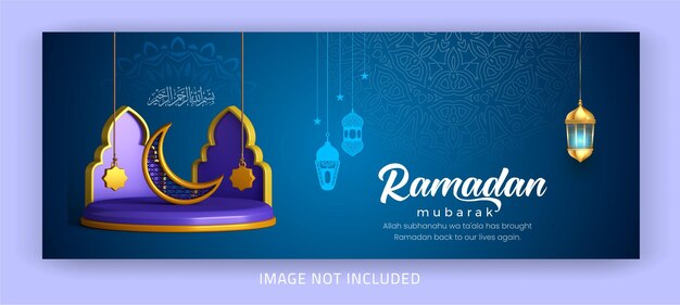 Vektor ramadan kareem traditionelles islamisches festival religiöses facebook-cover