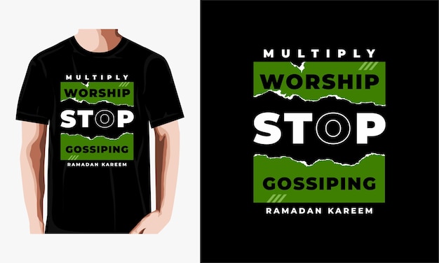 Ramadan kareem typografie t-shirt design