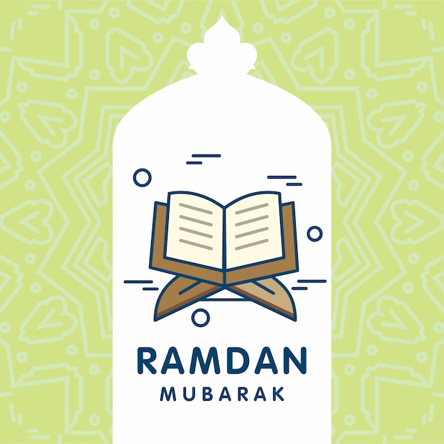 Ramadan kareem typogrpahic mit kreativem designvektor