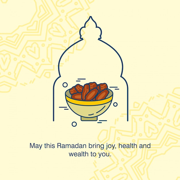 Ramadan kareem-vektor-gruß-karten-hintergrund