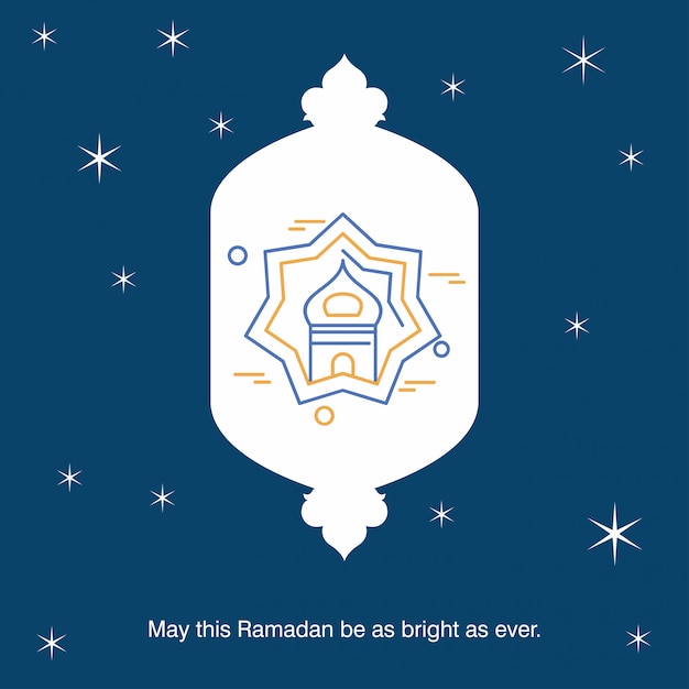 Ramadan kareem-vektor-gruß-karten-hintergrund