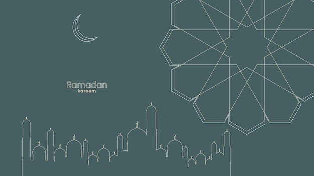 Ramadan kareem vektor-illustration ramadan-ferienfeier hintergrund isoliert in grün