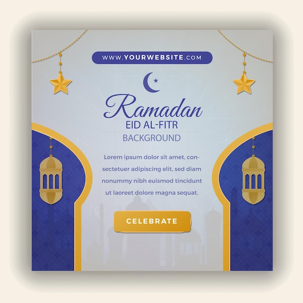 Ramadan kareem verkaufsbanner social media post vorlage