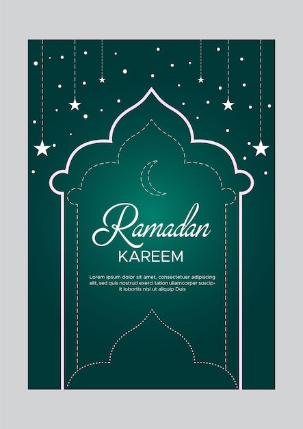 Ramadan karrem islamisches plakatdesign