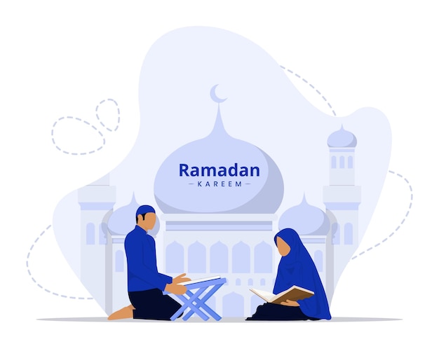 Vektor ramadan-konzept-illustration