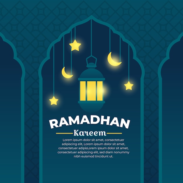 Ramadan-konzept mit flachem design