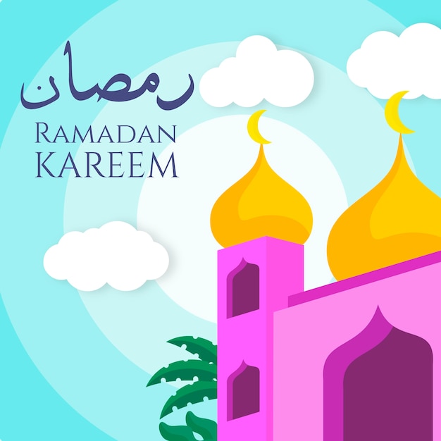 Ramadan-konzept mit flachem design