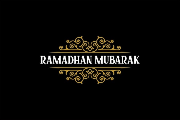 Vektor ramadan-logo-konzept im retro-stil