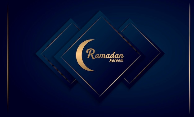 Ramadan mit goldener inschrift ramadan kareem.
