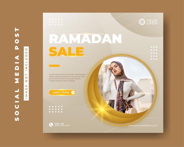 Ramadan mode verkauf platz social media post banner vorlage
