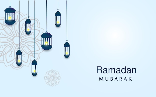 Ramadan mubarak begrüßung hintergrund-vektor-illustration