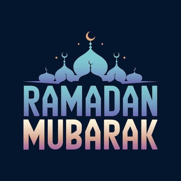 Ramadan Mubarak Grüßvektor-Design