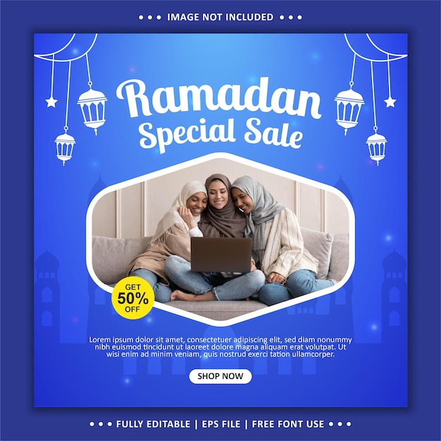 Ramadan mubarak instagram-beitragsvorlage