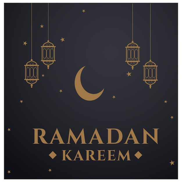 Ramadan Mubarak postet Kartenvektorgeist