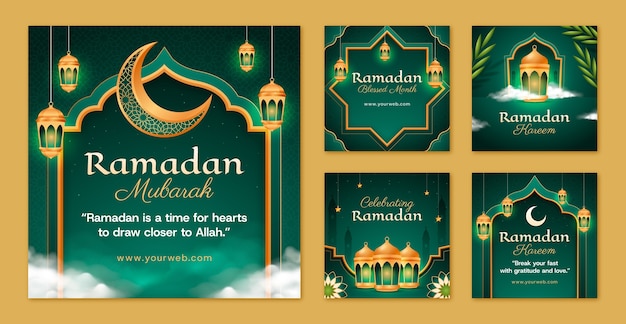 Ramadan Mubarak-Posts in den sozialen Medien