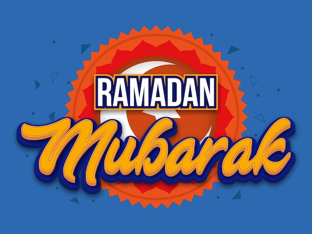 Vektor ramadan mubarak typografie für flyer und banner