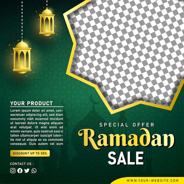 Ramadan Sale Banner Vorlage für Social Media Post Story Facebook und Instagram